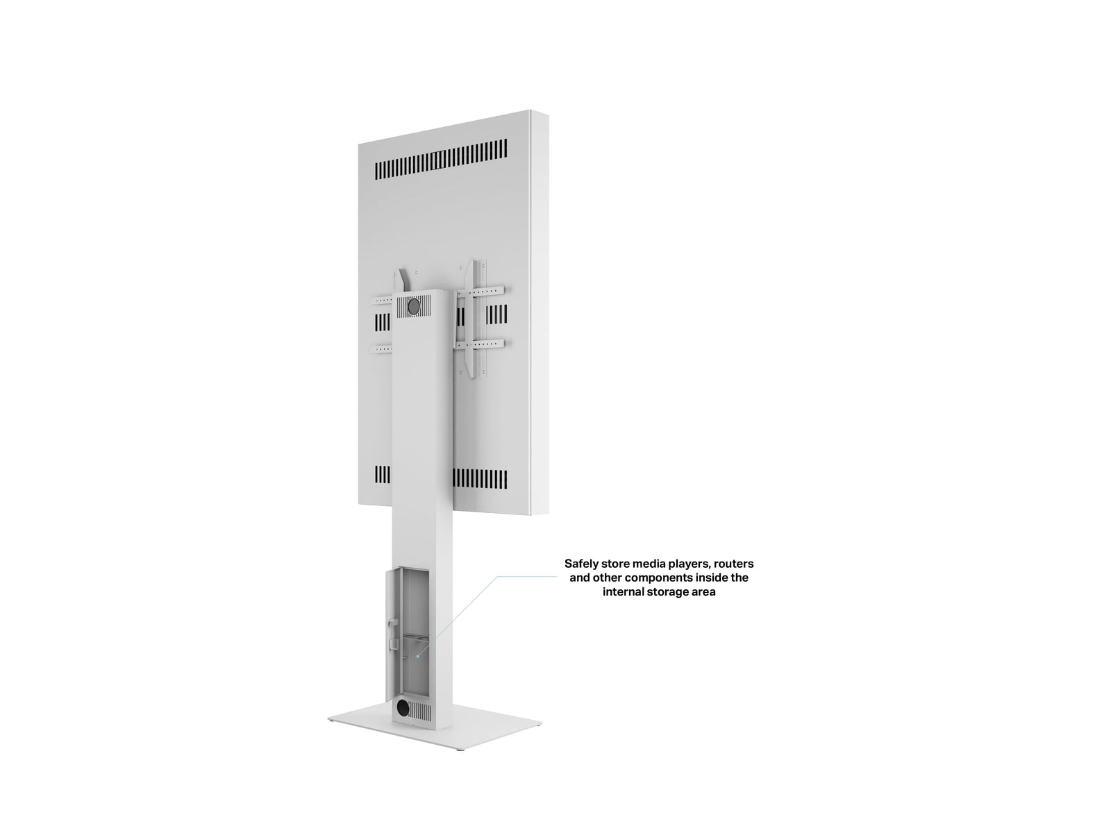 Multibrackets M Pro Series Enclosure 65" Enclosure Kiosk High Brightness White Signage Display Enclosures Multibrackets