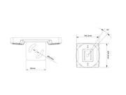 Multibrackets M Pro Series Ceiling Plate with Plastic Cover White Mounting Accessory Multibrackets