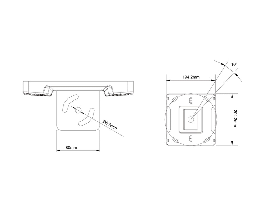 Multibrackets M Pro Series Ceiling Plate with Plastic Cover White