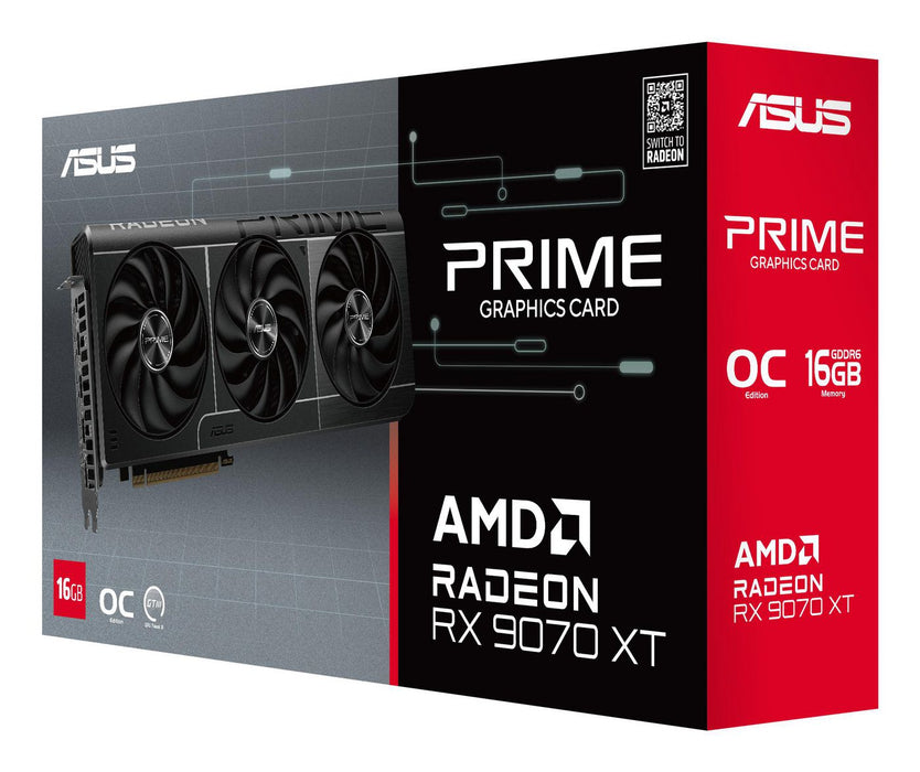 Asus Radeon RX 9070 XT Prime OC 16GB GDDR6 Graphics Card | 90YV0L71-M0NA00 Asus Graphics Card Asus