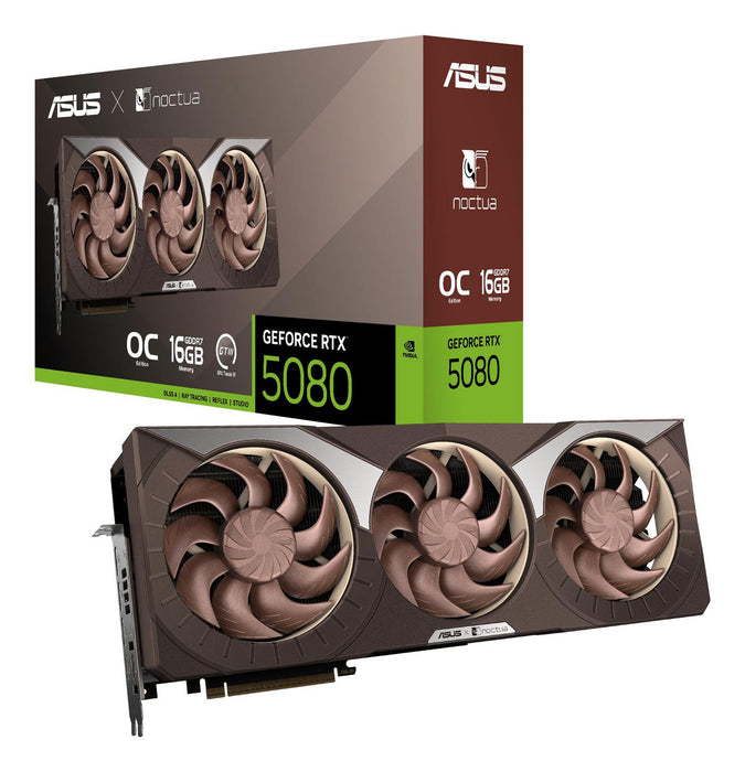 ASUS GeForce RTX™ 5080 16GB GDDR7 Noctua OC Edition Graphics Card | 90YV0M32-M0NA00 Asus Graphics Card Asus