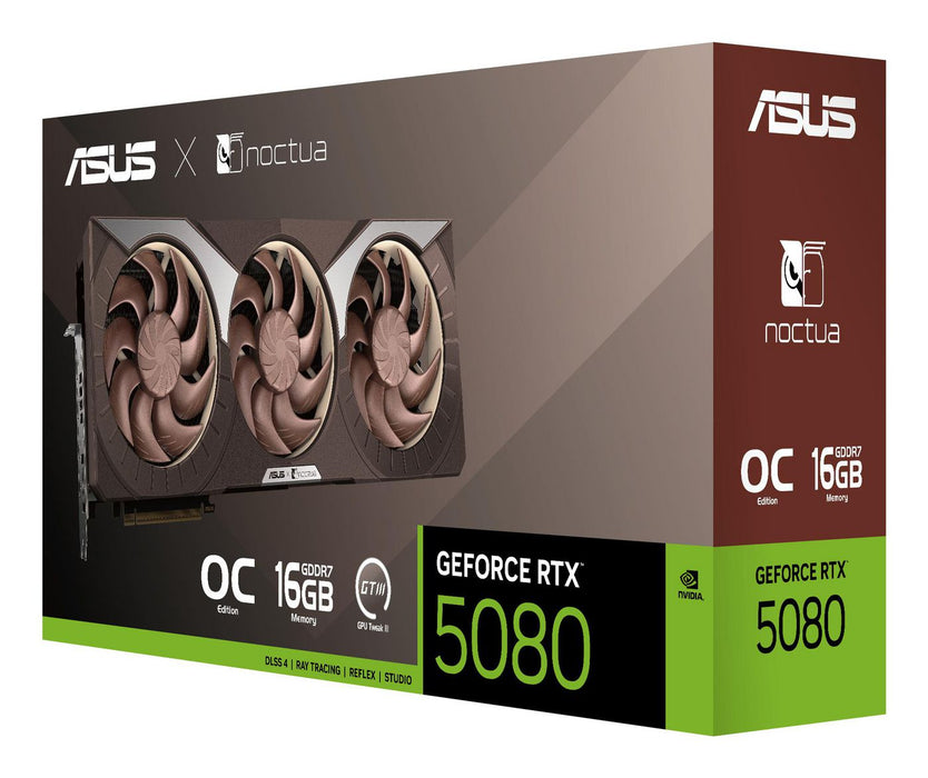ASUS GeForce RTX™ 5080 16GB GDDR7 Noctua OC Edition Graphics Card | 90YV0M32-M0NA00 Asus Graphics Card Asus