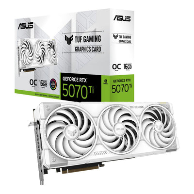 Asus GeForce RTX 5070 Ti TUF Gaming OC White 16GB GDDR7 Graphics Card