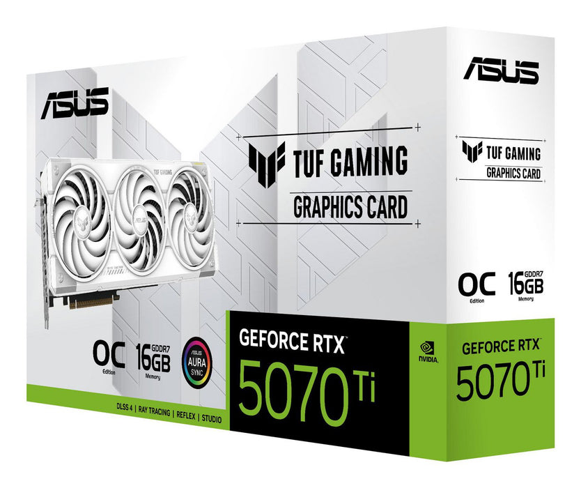 Asus GeForce RTX 5070 Ti TUF Gaming OC White 16GB GDDR7 Graphics Card