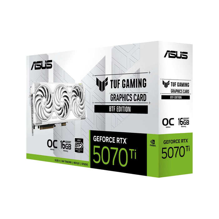 Asus GeForce RTX 5070 Ti TUF Gaming OC BTF White 16GB GDDR7 Graphics Card | 90YV0N60-M0NA00 Asus Graphics Card Asus