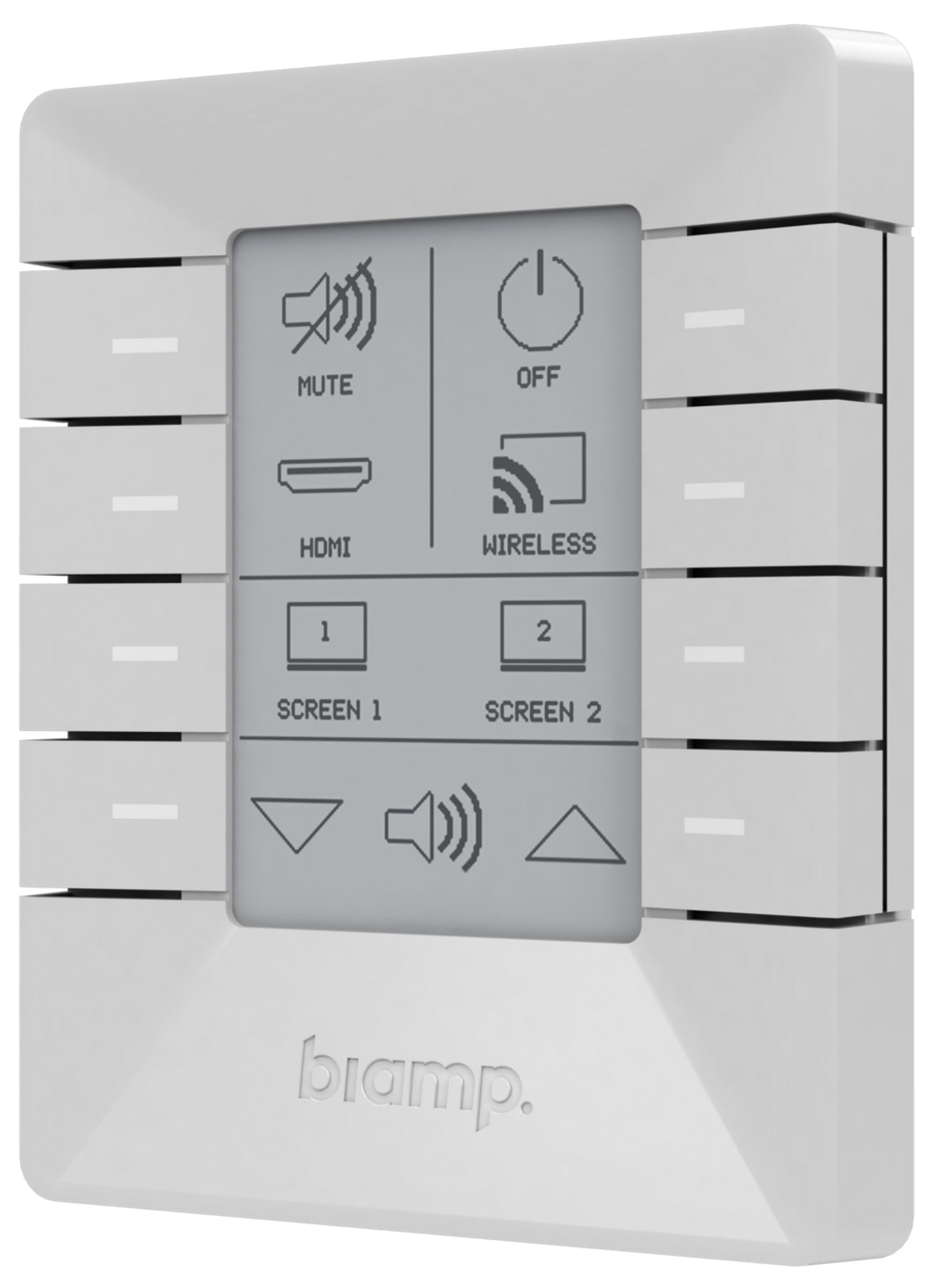 Biamp Impera Uniform 8U 8-Button E Ink Control Pad with Ethernet Remote Control BIAMP