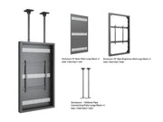 Multibrackets M Pro Series Enclosure 75" High Brightness Ceiling Large Black Signage Display Enclosures Multibrackets
