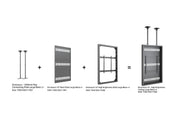 Multibrackets M Pro Series Enclosure 75" High Brightness Ceiling Large Black Signage Display Enclosures Multibrackets