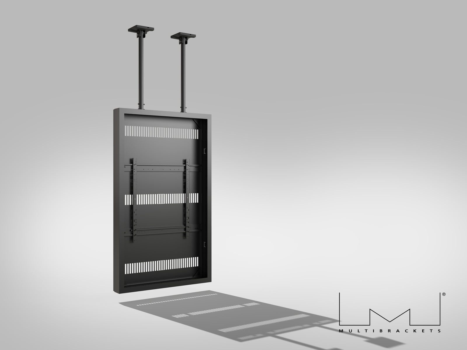 Multibrackets M Pro Series Enclosure 75" High Brightness Ceiling Large Black Signage Display Enclosures Multibrackets