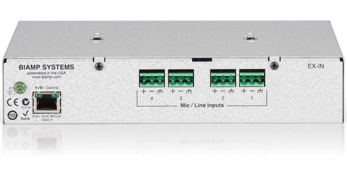BIAMP Tesira EX-IN 4-Channel Mic/Line Input Expander | 911.0308.900 Audio Conferencing System BIAMP