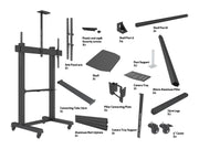 Multibrackets MBF1U M Floorstand Pro - (65-100") Mobile Trolley Multibrackets