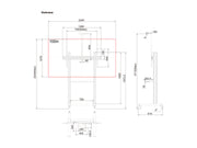 Multibrackets MBF1U M Floorstand Pro - (65-100") Mobile Trolley Multibrackets