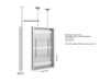 Multibrackets M Pro Series Enclosure 75" High Brightness Ceiling Large White Signage Display Enclosures Multibrackets