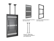 Multibrackets M Pro Series Enclosure 75" Slim Ceiling Large Black Signage Display Enclosures Multibrackets
