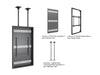Multibrackets M Pro Series Enclosure 75" Slim Ceiling Large Black Signage Display Enclosures Multibrackets