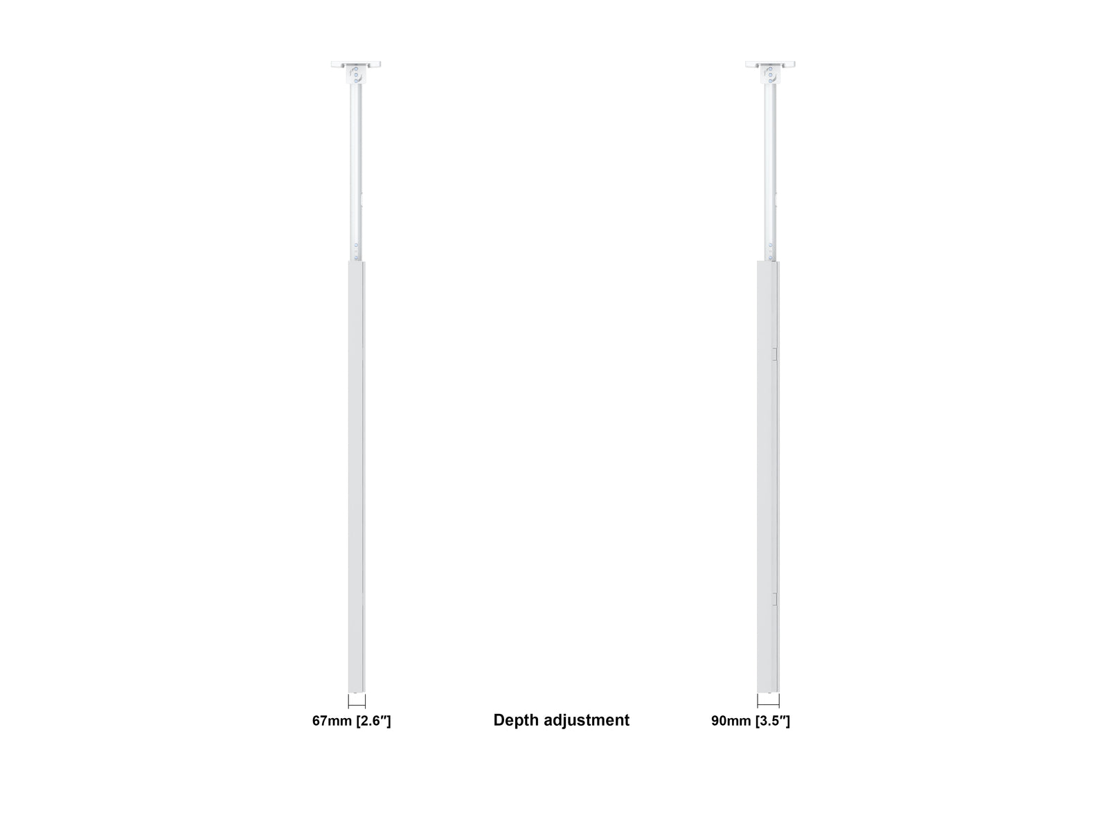 Multibrackets M Pro Series Enclosure 75" Slim Ceiling Large White Signage Display Enclosures Multibrackets