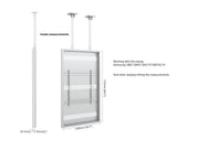 Multibrackets M Pro Series Enclosure 75" Slim Ceiling Large White Signage Display Enclosures Multibrackets