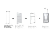 Multibrackets M Pro Series Enclosure 75" Slim Ceiling Large White Signage Display Enclosures Multibrackets