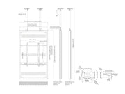 Multibrackets M Pro Series Enclosure 75" Slim Ceiling Large White Signage Display Enclosures Multibrackets