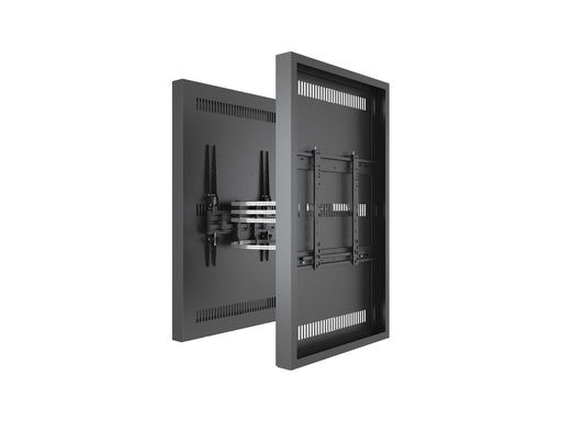 Multibrackets M Pro Series Enclosure 55" Column Dual Medium Black Signage Display Enclosures Multibrackets