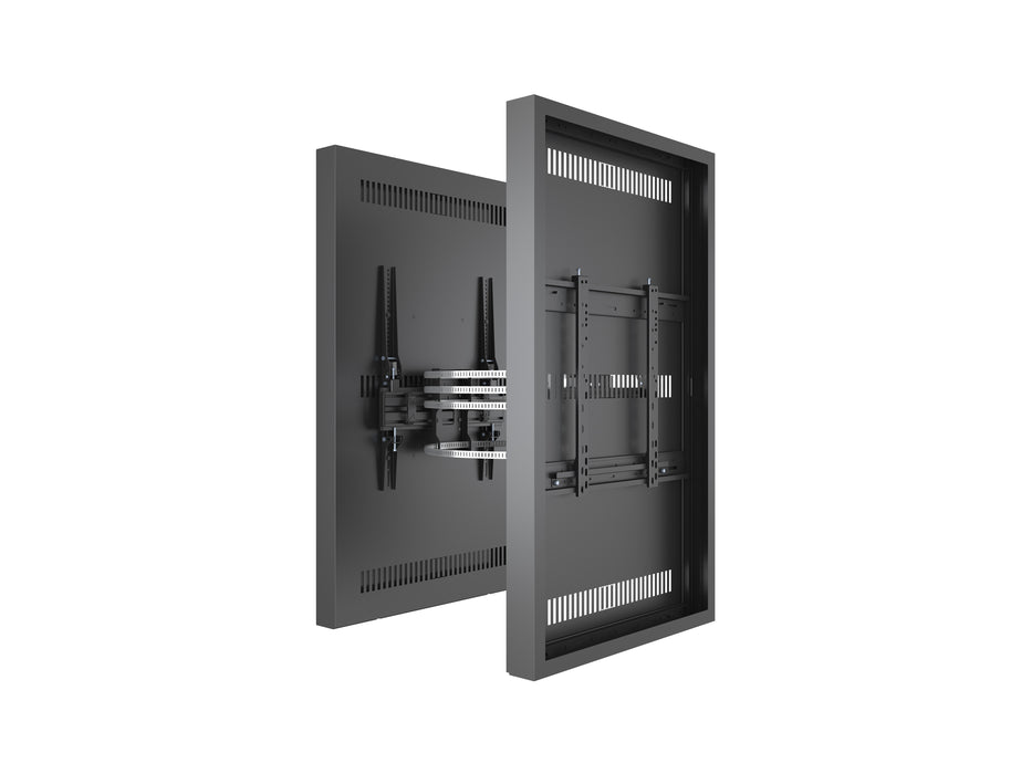 Multibrackets M Pro Series Enclosure 55" Column Dual Medium Black Signage Display Enclosures Multibrackets