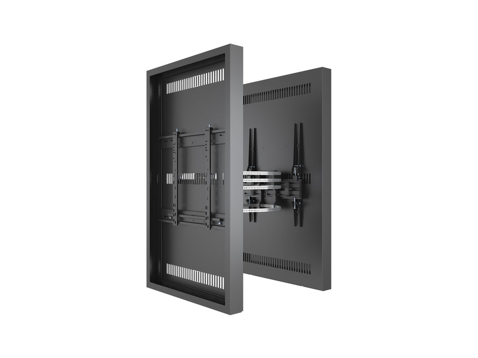 Multibrackets M Pro Series Enclosure 55" Column Dual Medium Black Signage Display Enclosures Multibrackets
