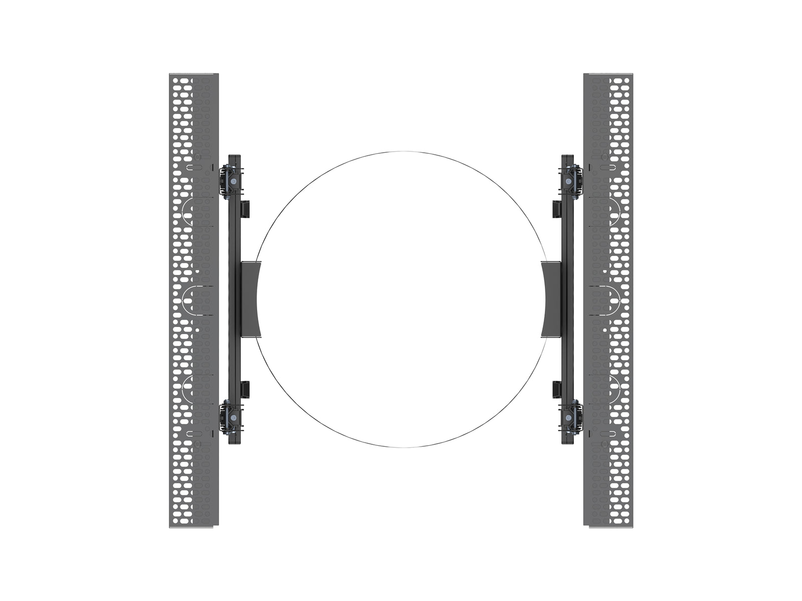Multibrackets M Pro Series Enclosure 55" Column Dual Medium Black Signage Display Enclosures Multibrackets