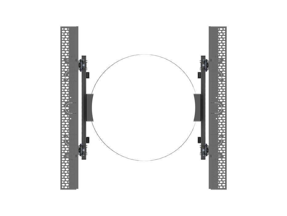 Multibrackets M Pro Series Enclosure 55" Column Dual Medium Black Signage Display Enclosures Multibrackets