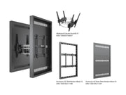 Multibrackets M Pro Series Enclosure 55" Column Dual Medium Black Signage Display Enclosures Multibrackets