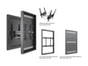 Multibrackets M Pro Series Enclosure 55" Column Dual Medium Black Signage Display Enclosures Multibrackets