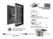 Multibrackets M Pro Series Enclosure 55" Column Dual Medium Black Signage Display Enclosures Multibrackets