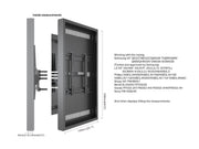 Multibrackets M Pro Series Enclosure 55" Column Dual Medium Black Signage Display Enclosures Multibrackets