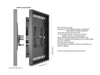 Multibrackets M Pro Series Enclosure 55" Column Dual Medium Black Signage Display Enclosures Multibrackets