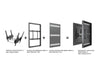 Multibrackets M Pro Series Enclosure 55" Column Dual Medium Black Signage Display Enclosures Multibrackets