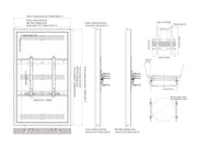 Multibrackets M Pro Series Enclosure 55" Column Dual Medium Black Signage Display Enclosures Multibrackets