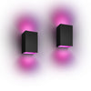 Philips Hue White and Colour Ambiance Resonate Outdoor Wall Light Black 2-Pack | 919313000059