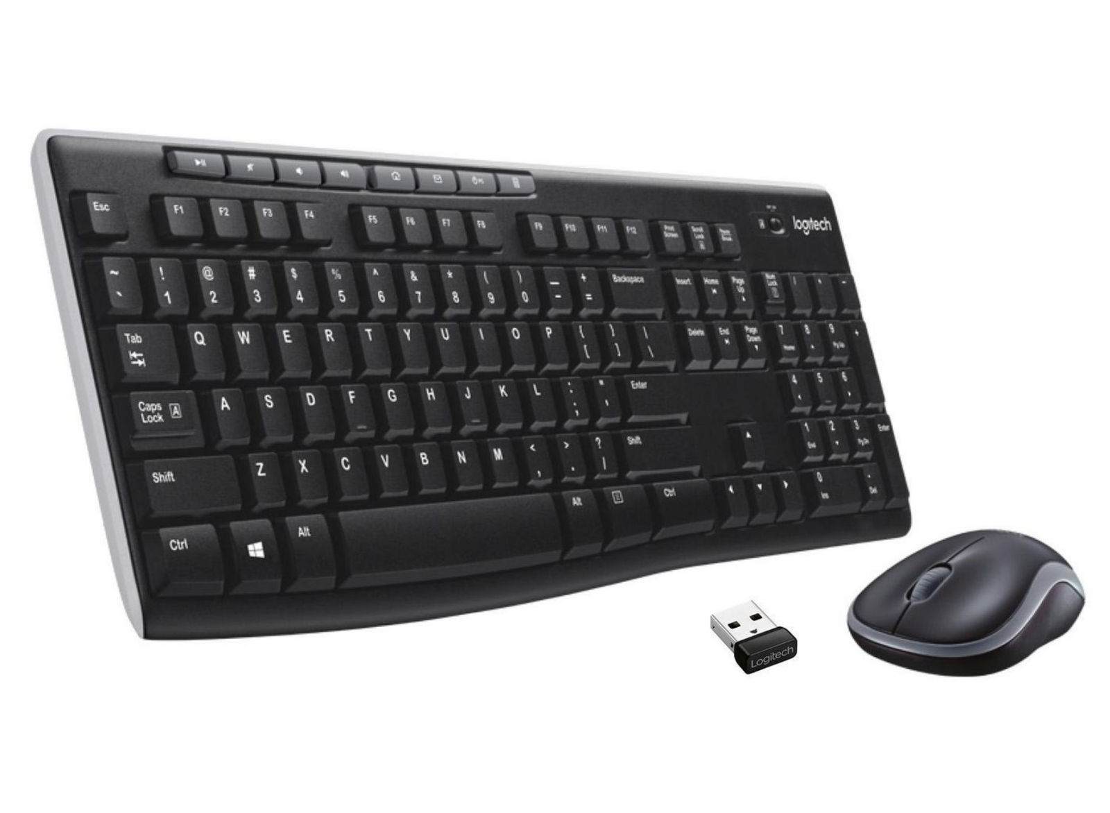 Logitech MK270 Wireless Keyboard and Mouse Combo – Full-Size QWERTY | 920-004508 Keyboard & Mouse Logitech