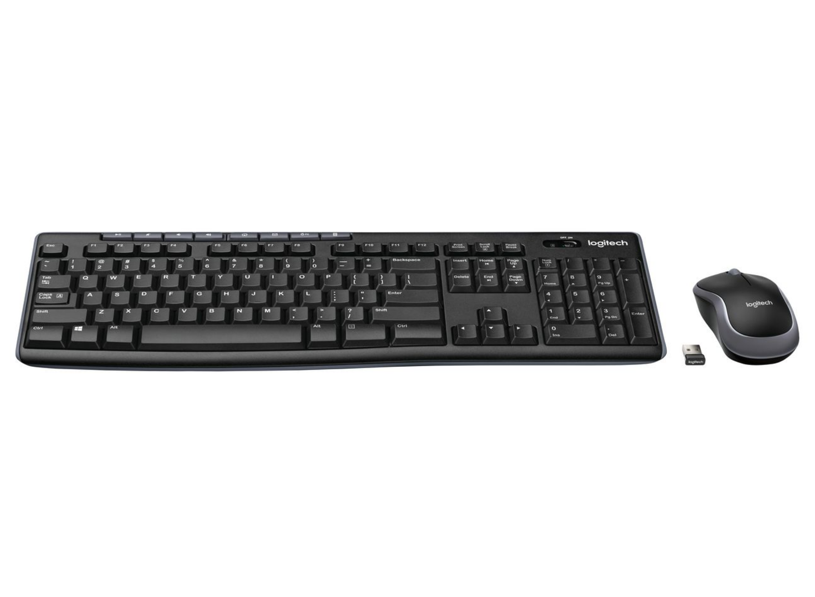 Logitech MK270 Wireless Keyboard & Mouse Combo – Full-Size with Numeric Keypad | 920-004511 Keyboard & Mouse Logitech