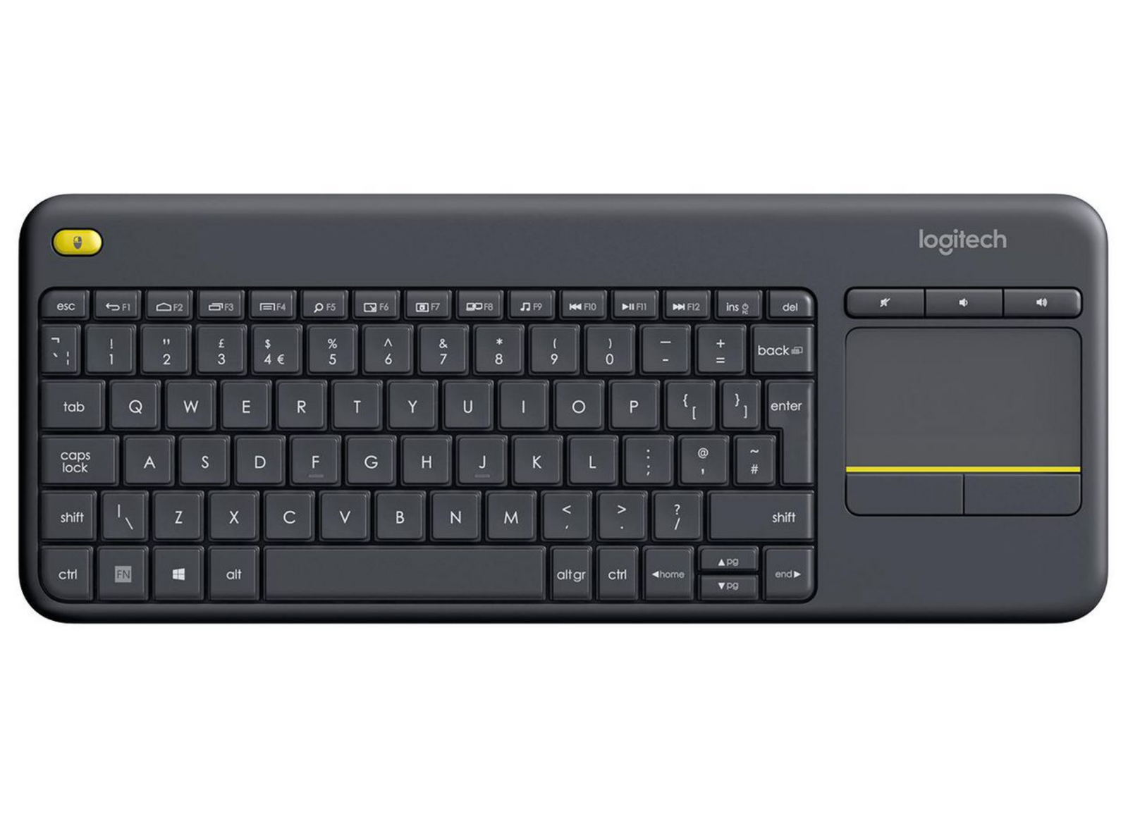 Logitech K400 Plus Wireless Touch Keyboard with Touchpad – US Layout | 920-007119 Keyboard & Mouse Logitech