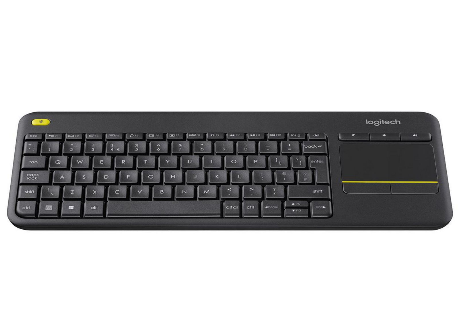 Logitech K400 Plus Wireless Touch Keyboard with Touchpad – Black (QWERTY) | 920-007143 Keyboard & Mouse Logitech