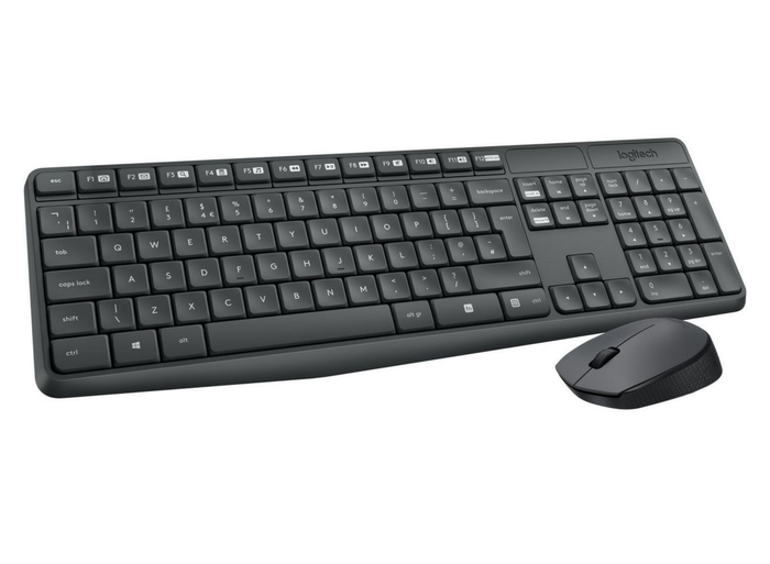 Logitech MK235 Wireless Keyboard & Mouse Combo – Full-Size, Long Battery Life | 920-007931 Keyboard & Mouse Logitech