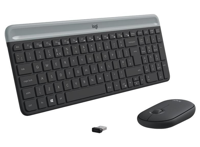 Logitech MK470 Slim Wireless Keyboard & Mouse Combo – Ultra-Quiet | 920-009204 Keyboard & Mouse Logitech