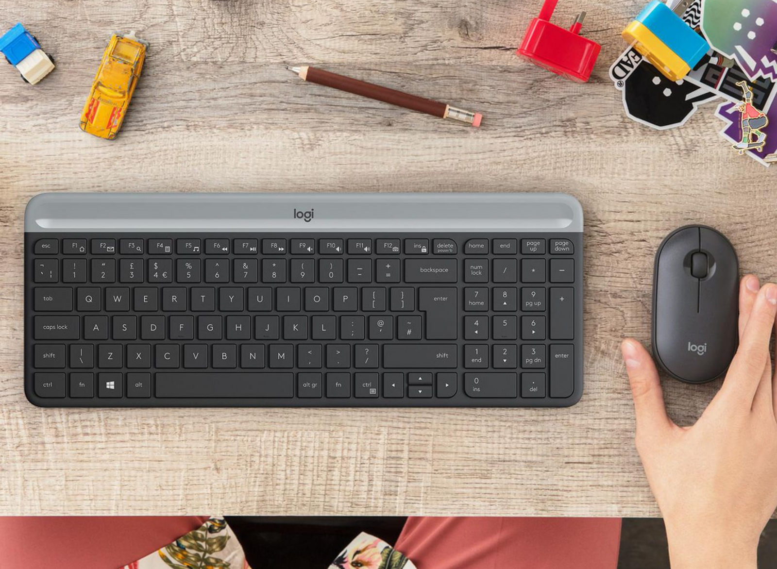 Logitech MK470 Slim Wireless Keyboard & Mouse Combo – Ultra-Quiet | 920-009204 Keyboard & Mouse Logitech