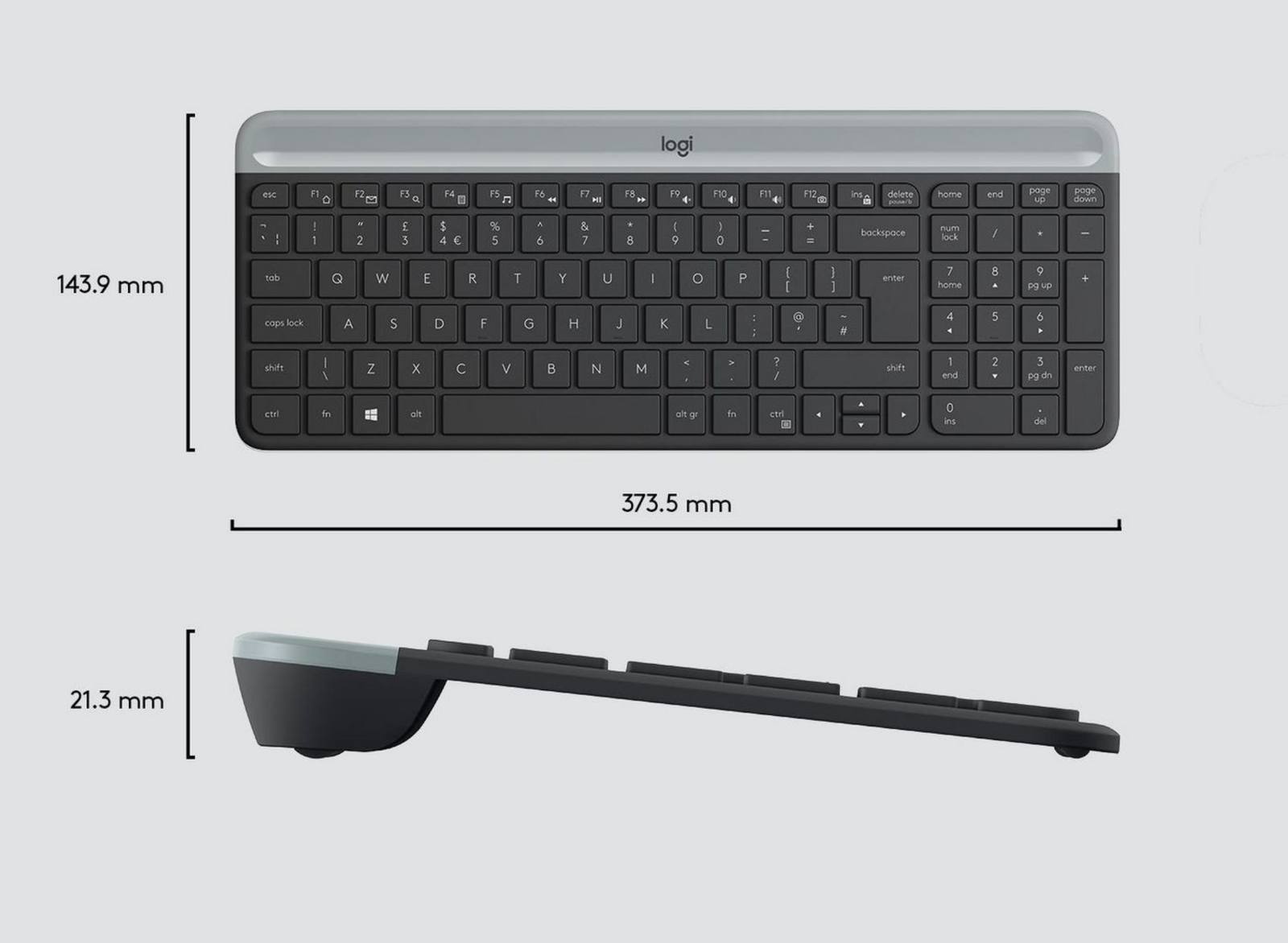 Logitech MK470 Slim Wireless Keyboard & Mouse Combo – Ultra-Quiet | 920-009204 Keyboard & Mouse Logitech