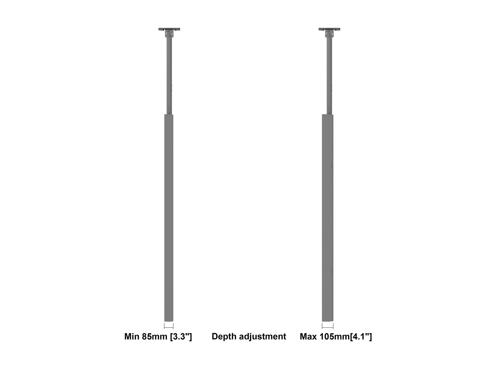 Multibrackets M Pro Series Enclosure 85" Ceiling Large Black Signage Display Enclosures Multibrackets