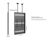 Multibrackets M Pro Series Enclosure 85" Ceiling Large Black Signage Display Enclosures Multibrackets