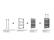 Multibrackets M Pro Series Enclosure 85" Ceiling Large Black Signage Display Enclosures Multibrackets