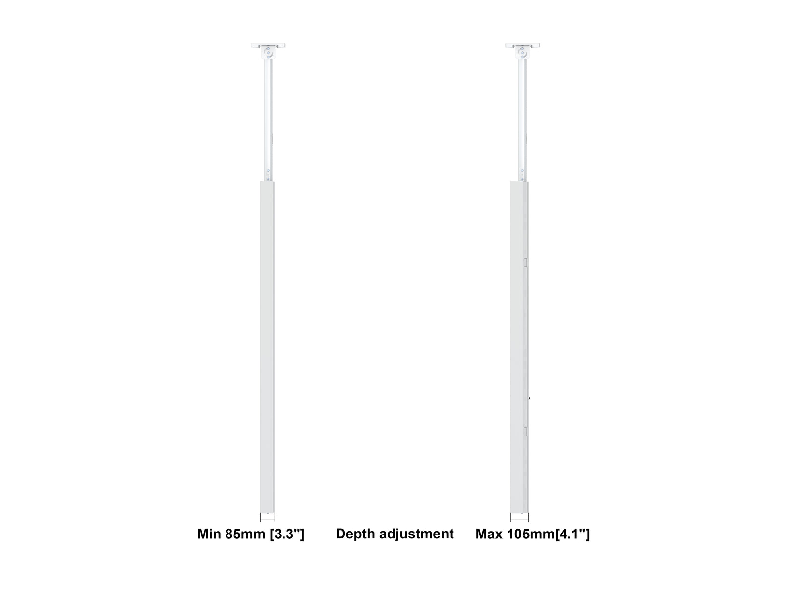 Multibrackets M Pro Series Enclosure 85" Ceiling Large White Signage Display Enclosures Multibrackets