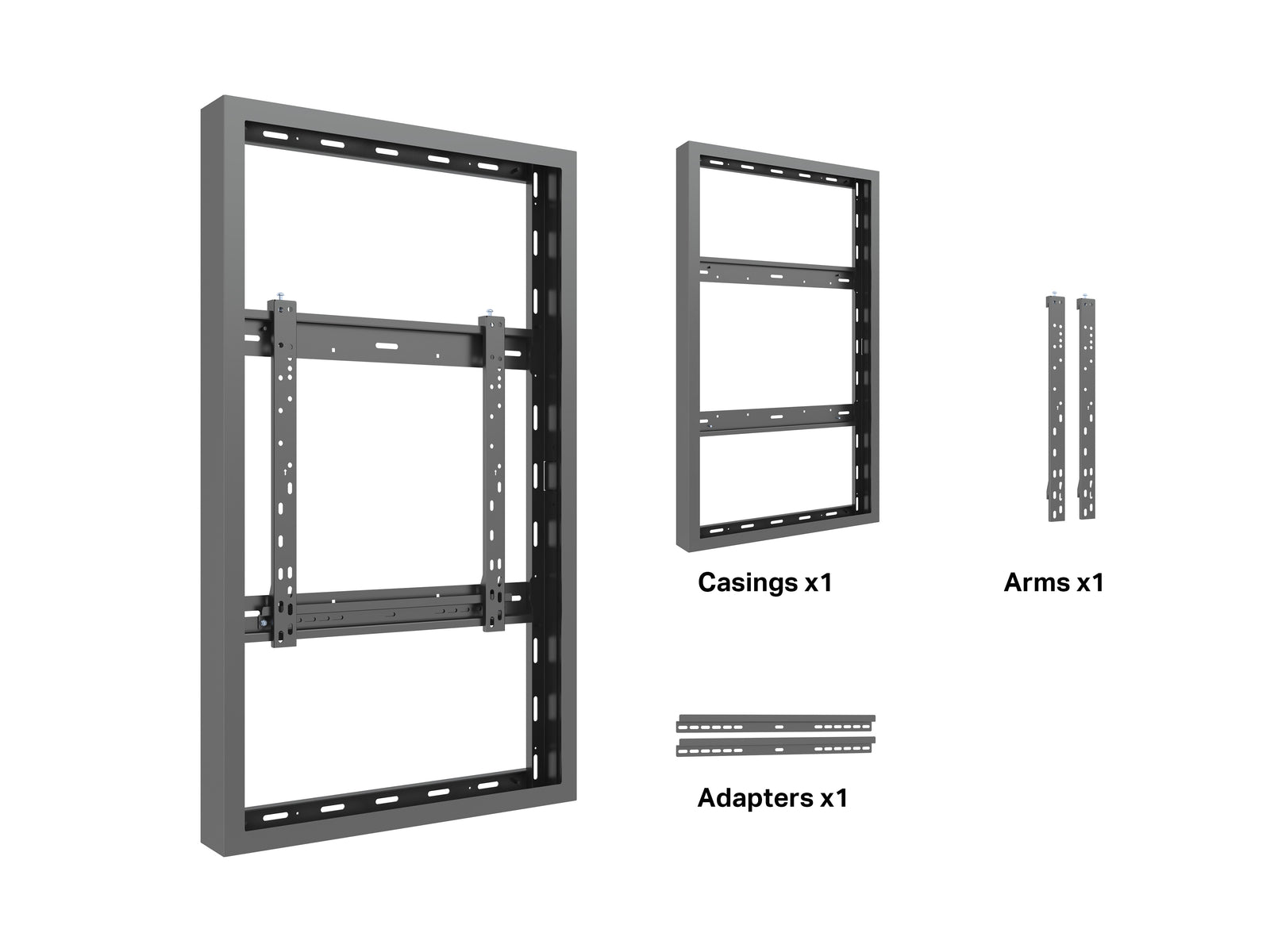 Multibrackets M Pro Series Enclosure 46" High Brightness Wall Small Black Signage Display Enclosures Multibrackets