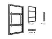 Multibrackets M Pro Series Enclosure 46" High Brightness Wall Small Black Signage Display Enclosures Multibrackets
